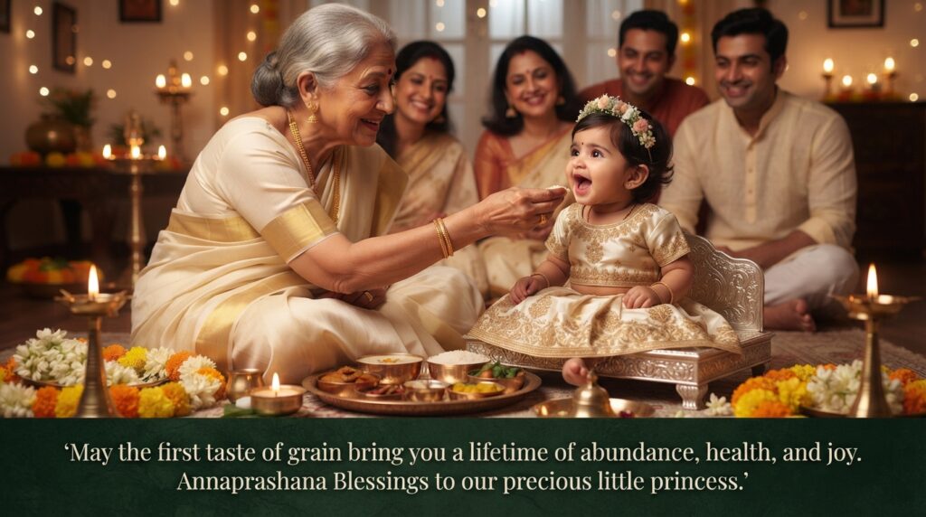 First Rice Ceremony Quotes for Baby Girl